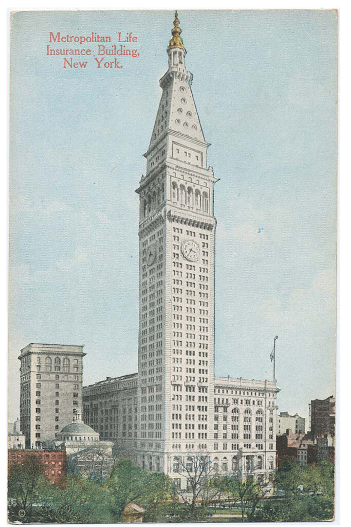 Postcard of the Metropolitan Life Insurance Company Building