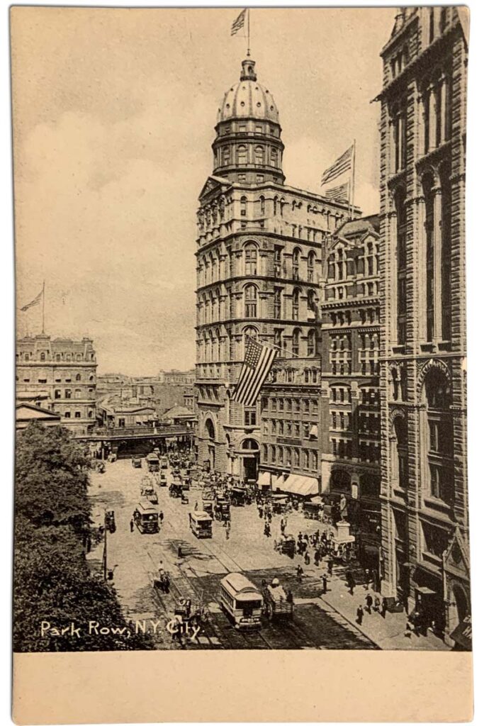 Postcard of the World Building within Park Row