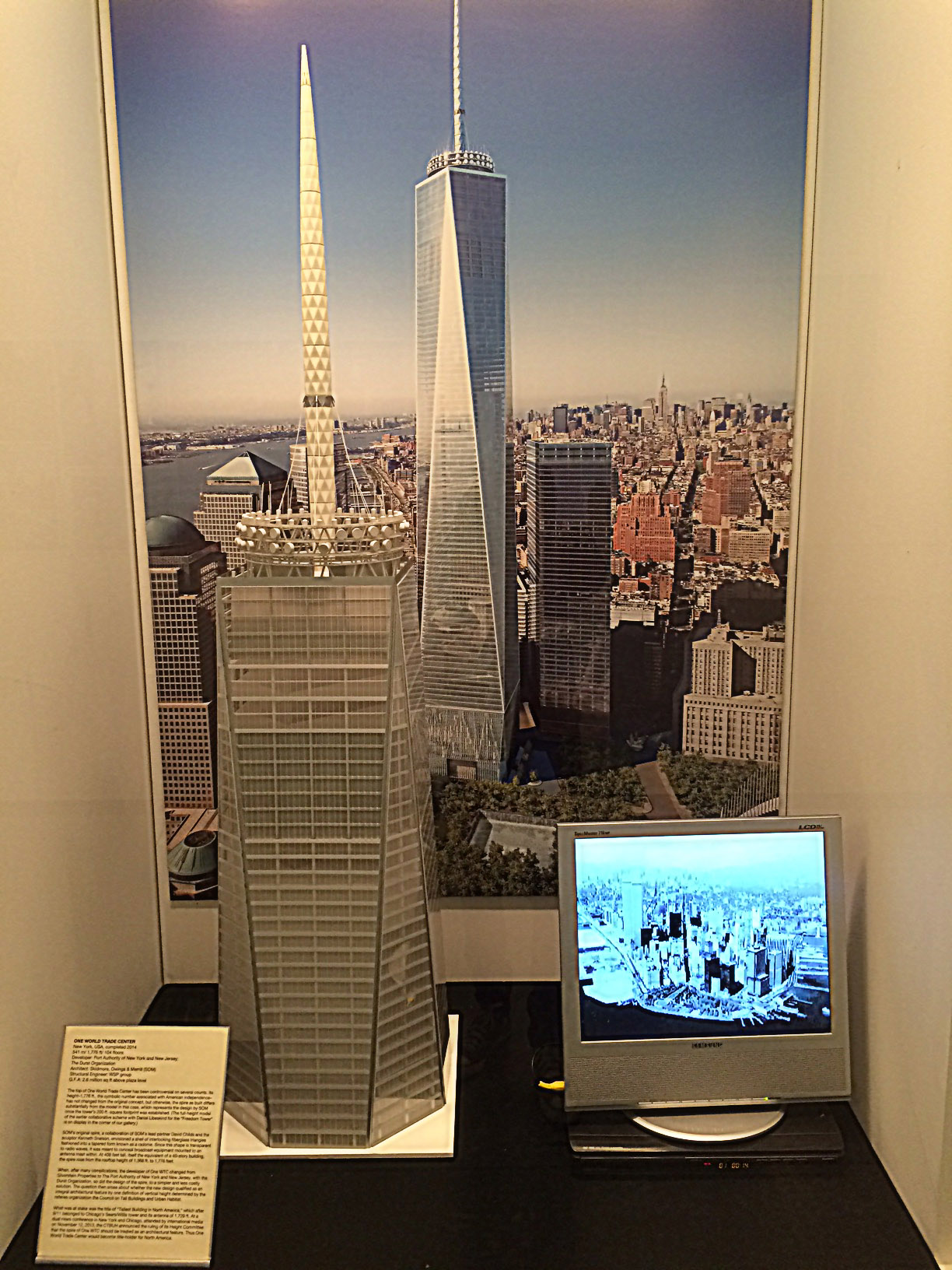 Back of case image of tower courtesy SOM. Model on loan from SOM.