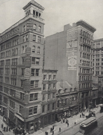 <p>New Netherland and Savoy Hotels c.1900. Postcard, Collection of The Skyscraper Museum.</p>
<p>Lofts, 707-709 Broadway, 1896, from Both Sides of Broadway by Rudolph M. Leeuw. </p>