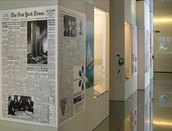 Gallery view of the exhibition GIANTS: The Twin Towers and the Twentieth Century