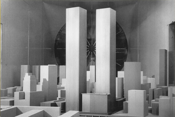 Wind Tunnel model of the World Trade center 