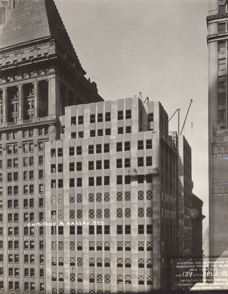 Bankers Trust Annex Construction, 1932
Collection: The Skyscraper Museum