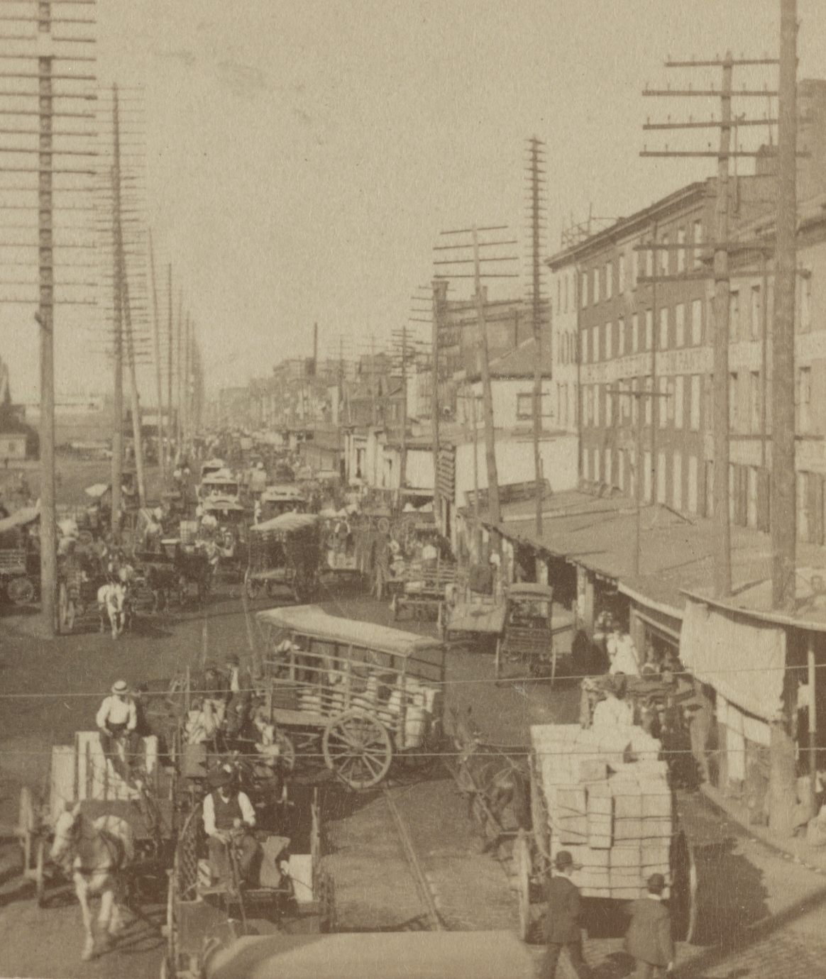 West Street near Washington Market, New York, circa 1890. Library of Congress. 