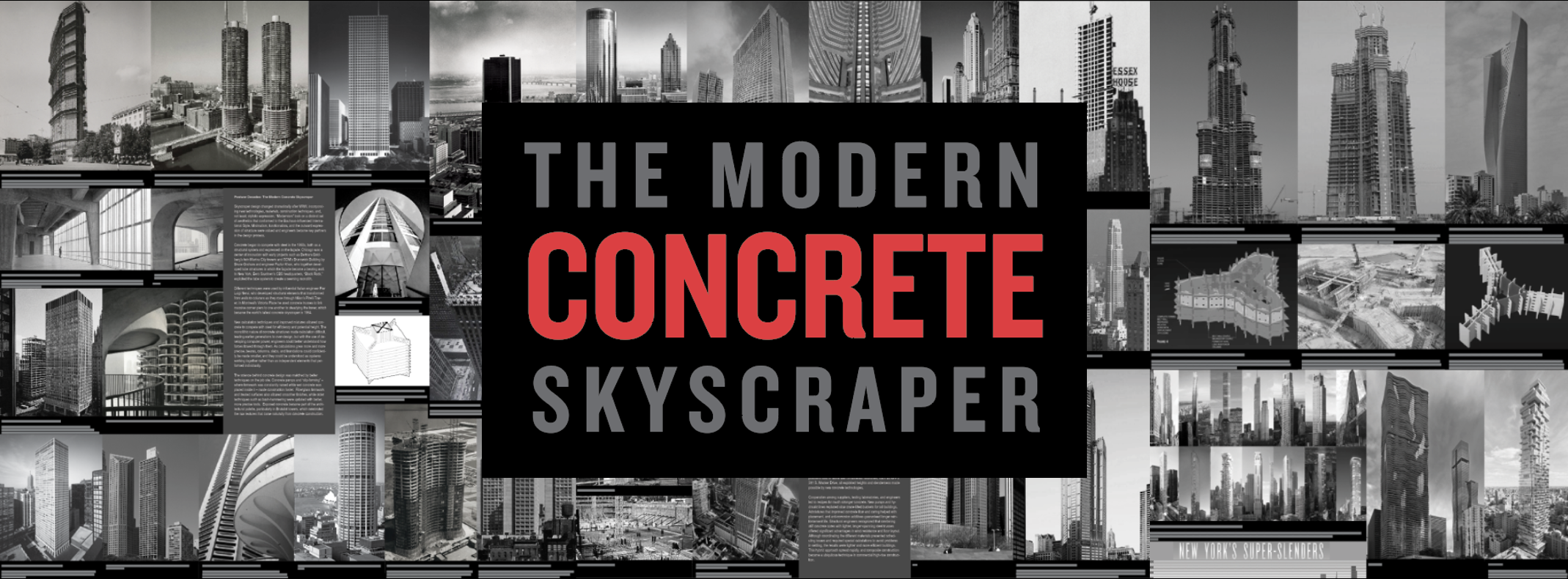 Modern Concrete Skyscraper Web Banner